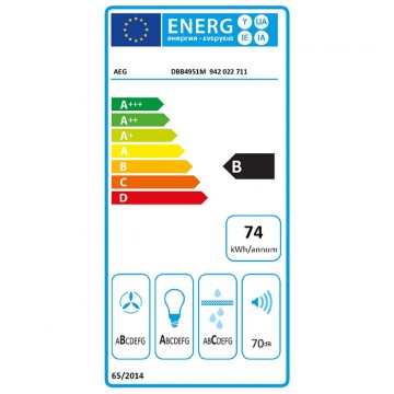 AEG DBB4951M Απορροφητήρας Καμινάδα 90cm Inox